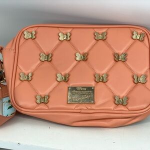 Disney Mary Blair’s Alice in Wonderland Quilted Crossbody Bag with Gold Accents